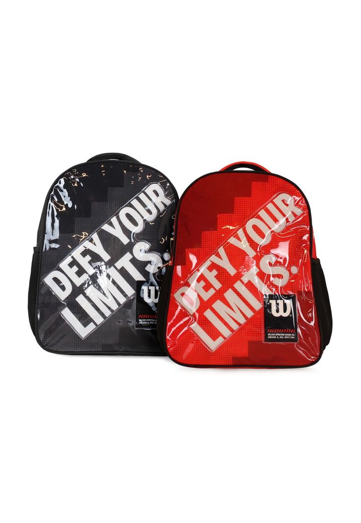 Pack Wilson 2 mochilas infantil Logan roja y negra Negro