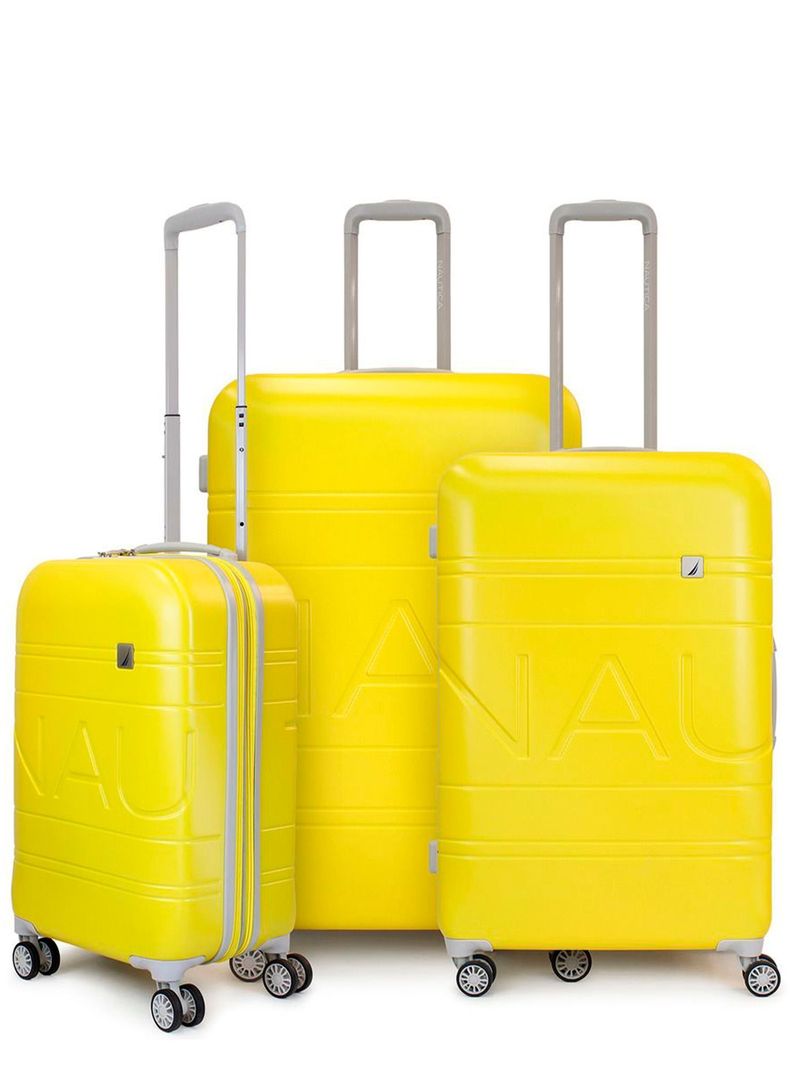 Set de 3 maletas S+M+L Nautica Palermo amarillo