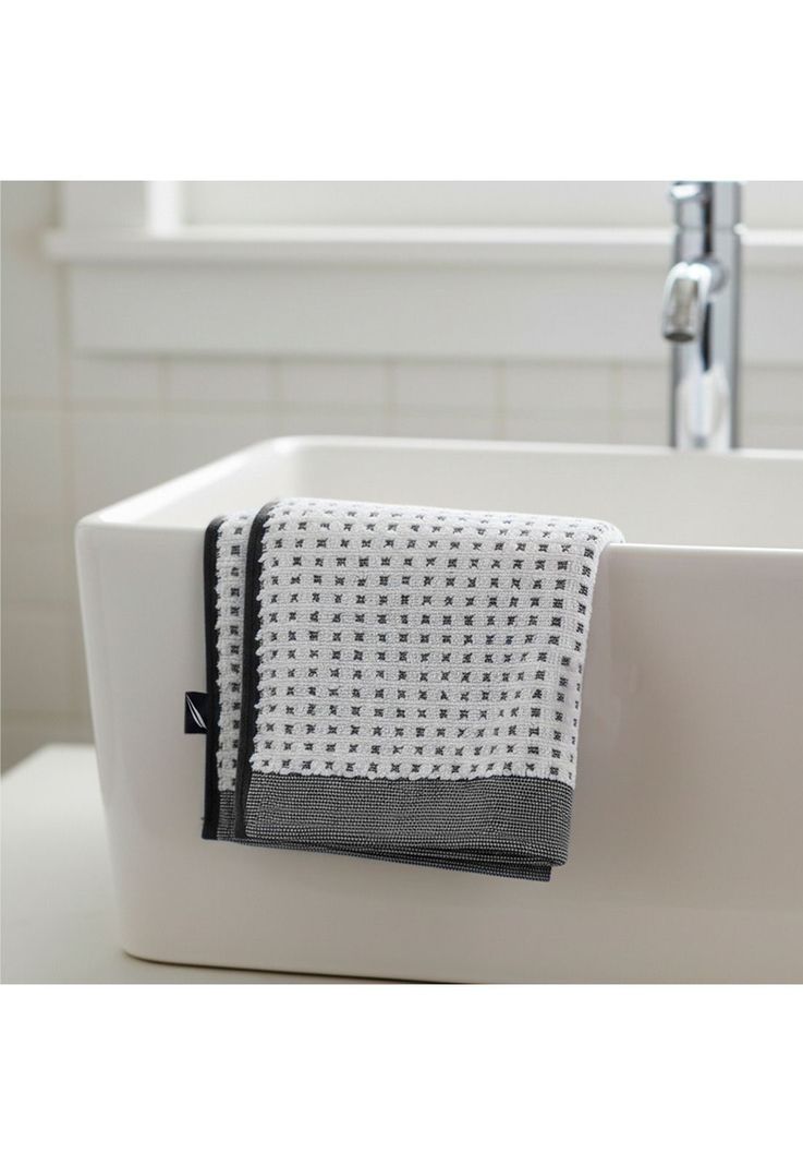 Toalla de manos MARA Nautica Home 40x60cm blanca-negra Negro S