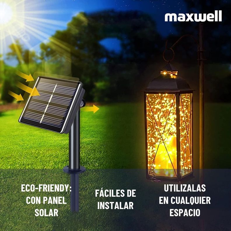 Guirnalda Solar Alambre Hada Maxwell Led Navidad Set 2 x20m-3