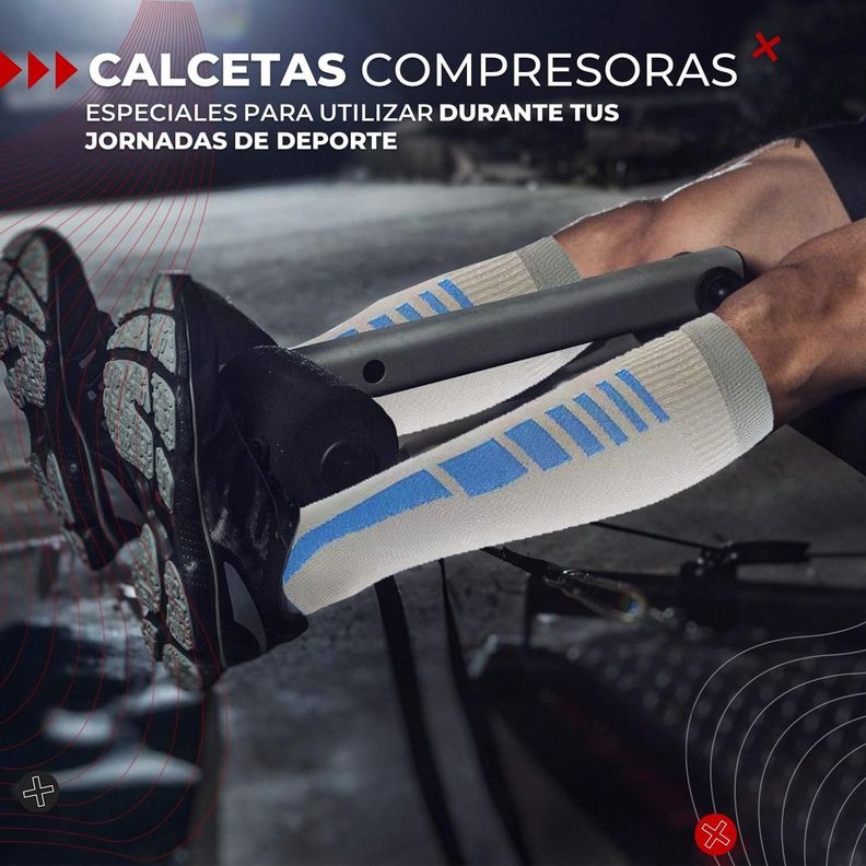 Medias Calcetines de Compresion Deportivas 3 Pares Fitnics-1
