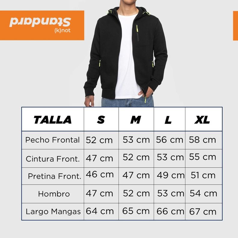 Poleron Hombre Con Cierre Algodón Standard + Capucha-2