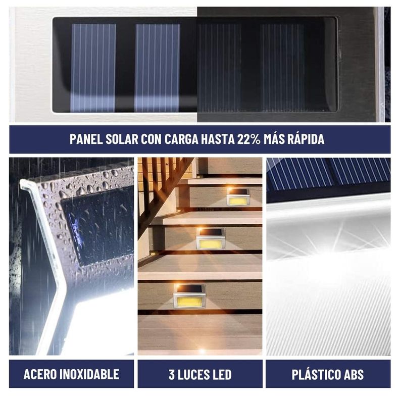 Foco Reflector Solar Maxwell Led Exterior Pared Set de 4-2