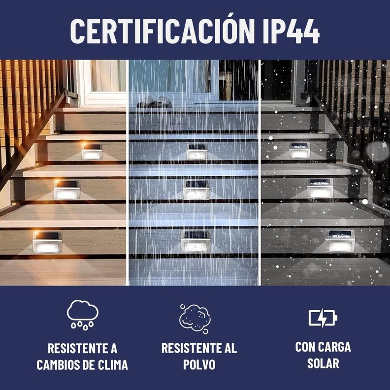 Foco Reflector Solar Maxwell Led Exterior Pared Set de 4-3