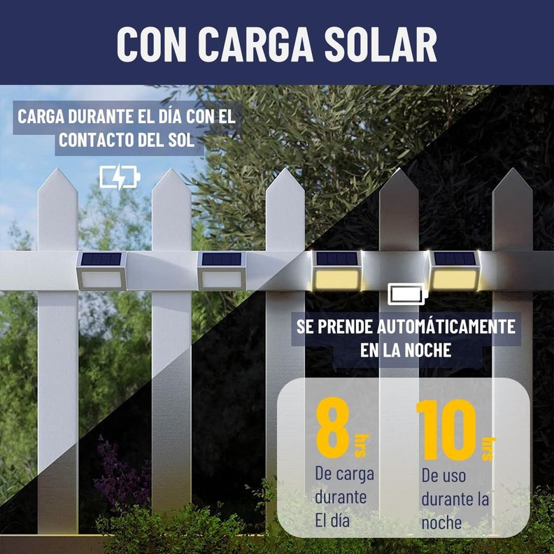 Foco Reflector Solar Maxwell Led Exterior Pared Set de 4-4
