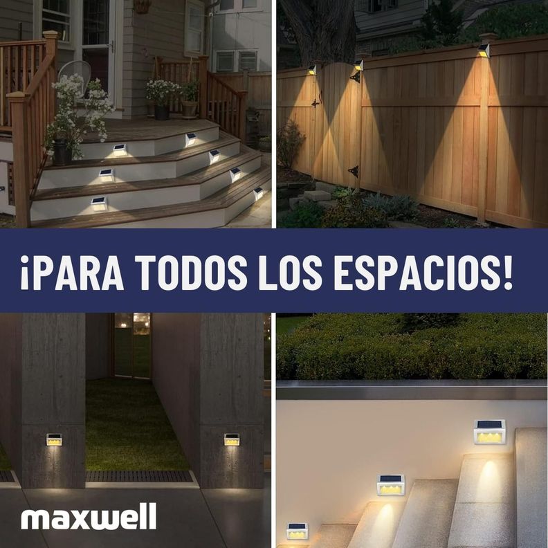Foco Reflector Solar Maxwell Led Exterior Pared Set de 4-7