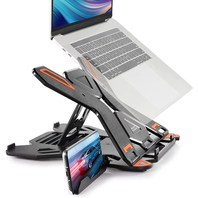 Soporte Base Notebook Celular Ajustable 17 pulgadas Negro