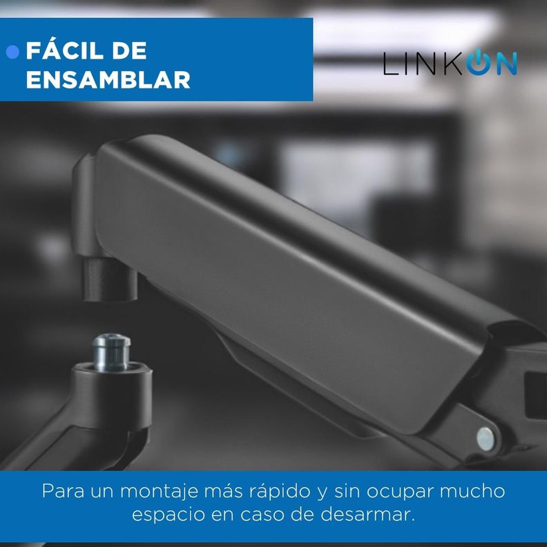 Soporte Brazo Para Monitor Resorte a Gas Escritorio Linkon-3