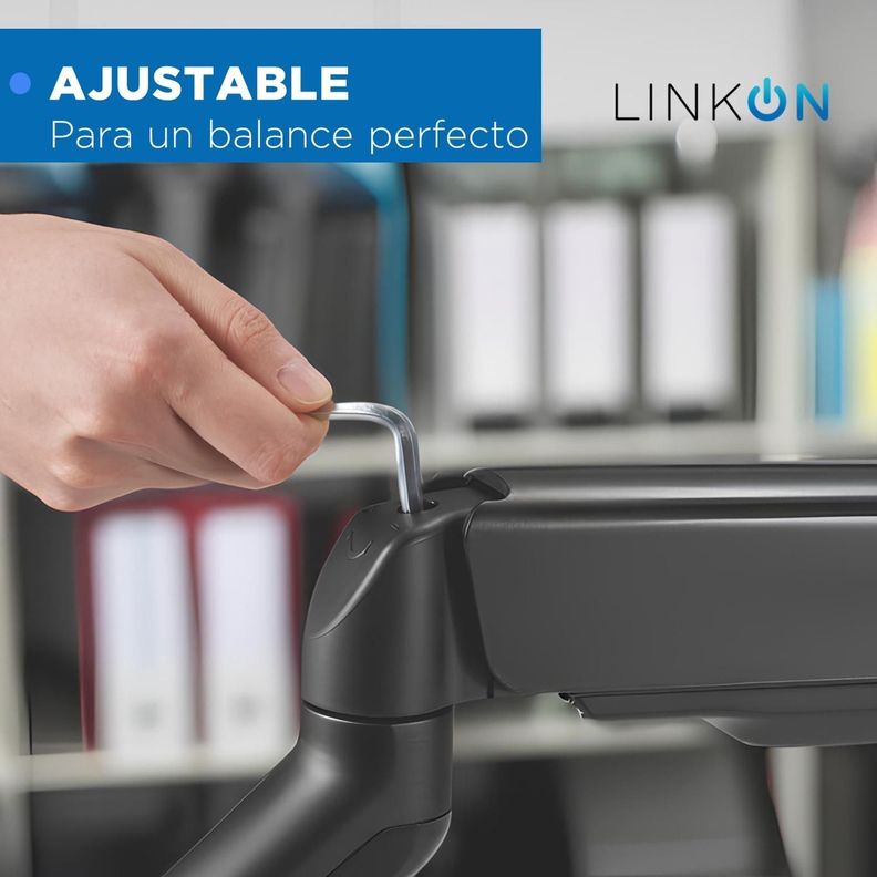 Soporte Brazo Para Monitor Resorte a Gas Escritorio Linkon-4