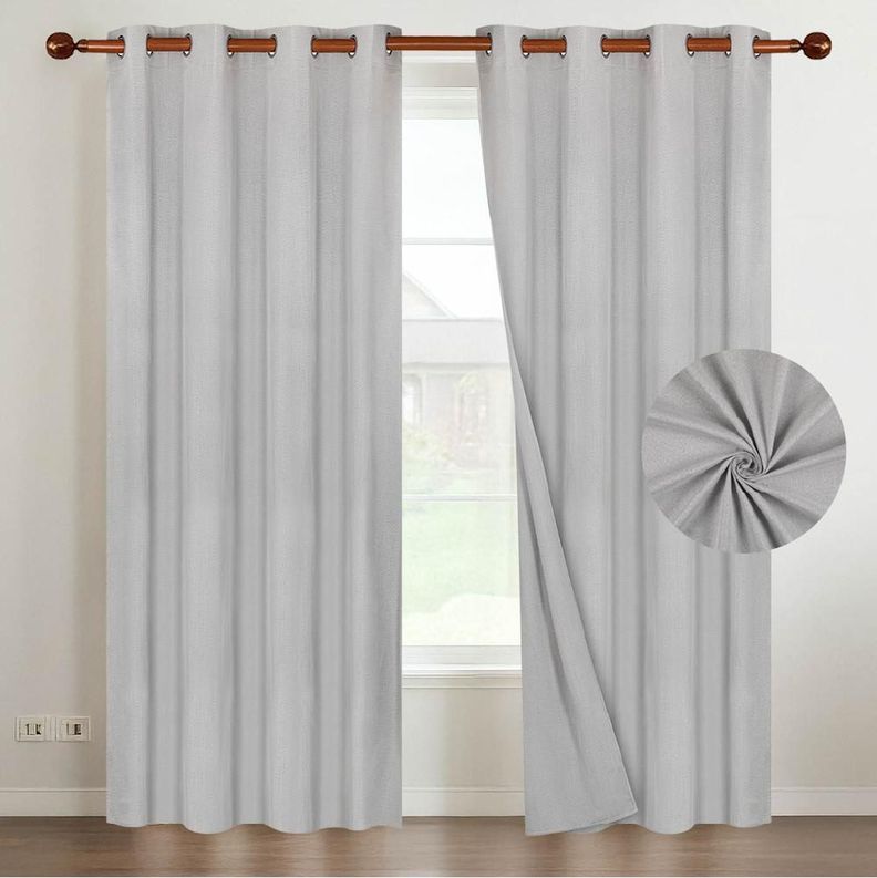 Cortina 100% Blackout 220x140 Casatua Look Lino Set 2 Panos