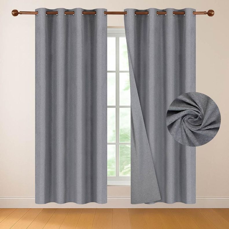Cortina 100% Blackout 220x140 Casatua Look Lino Set 2 Panos