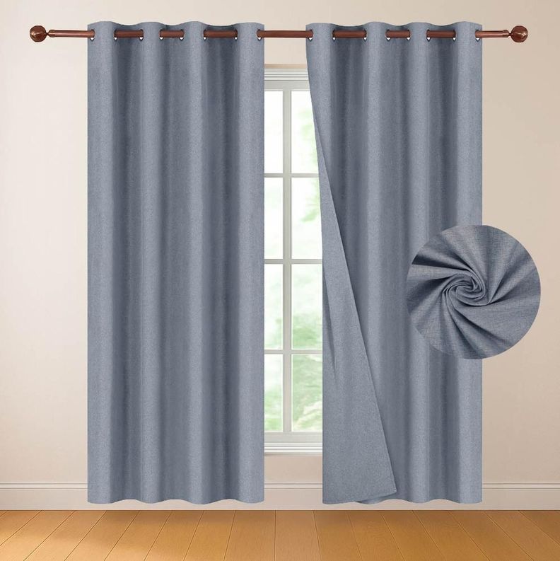 Cortina 100% Blackout 220x140 Casatua Look Lino Set 2 Panos