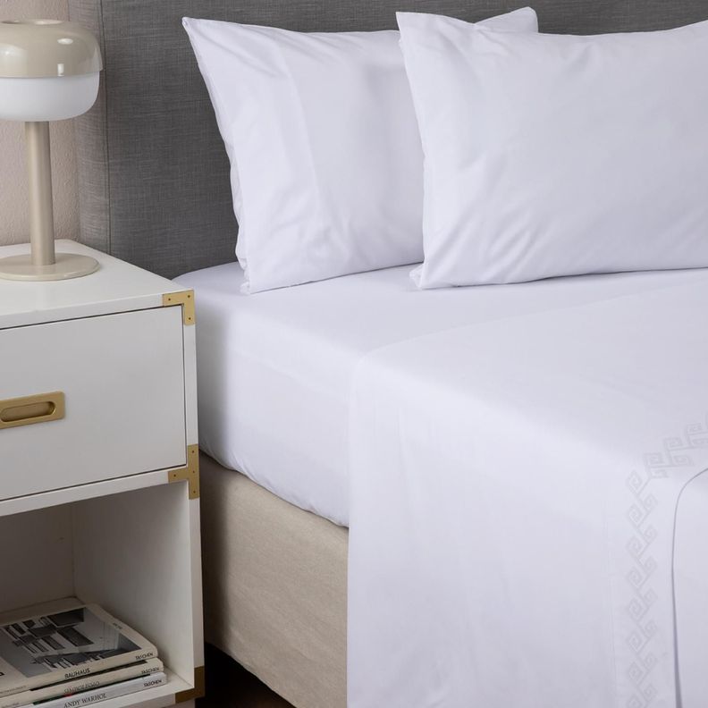Sabanas 1800 Hotel CasaTua Ultra Suaves Bordadas 2 Plazas Blanco