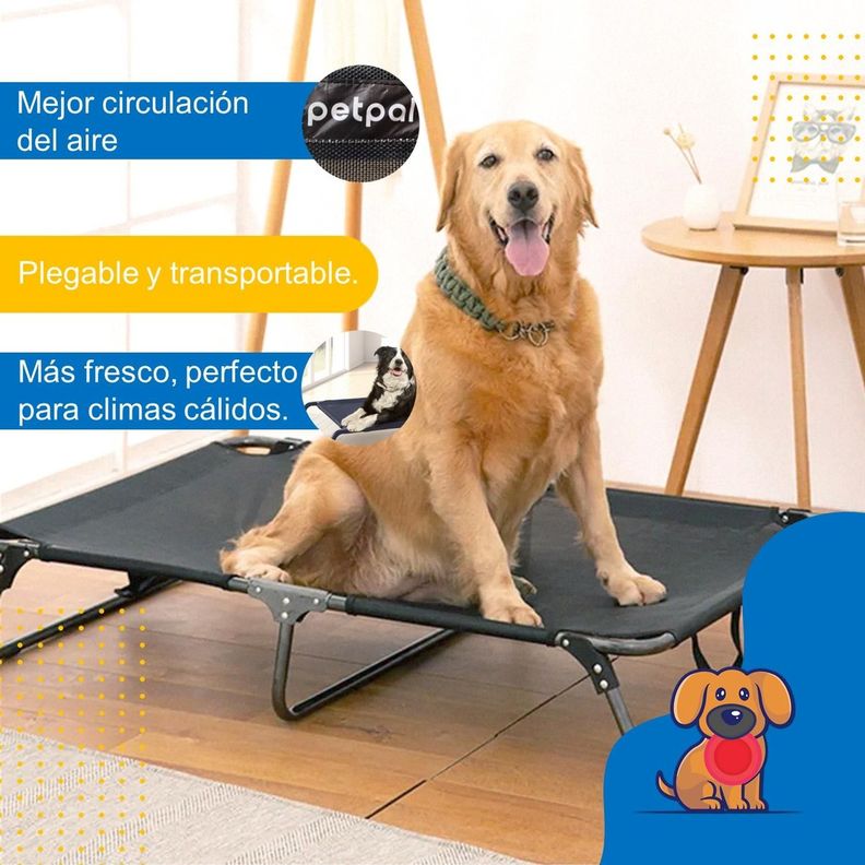 Cama Perro Gato Plegable Refrescante Altura Elevada Petpal-1