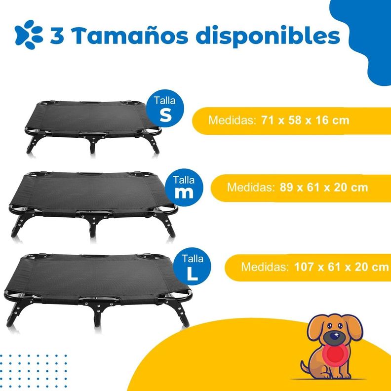 Cama Perro Gato Plegable Refrescante Altura Elevada Petpal-6