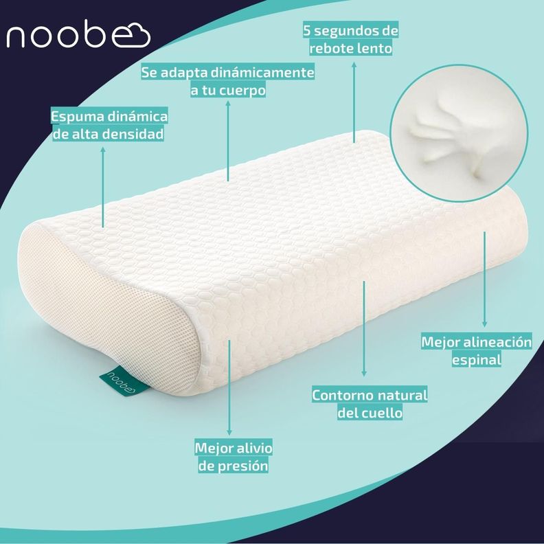 Almohada Viscoelastica Noobe Memory Foam Altura Ajustable-3