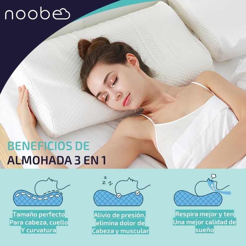 Almohada Viscoelastica Noobe Memory Foam Altura Ajustable-6