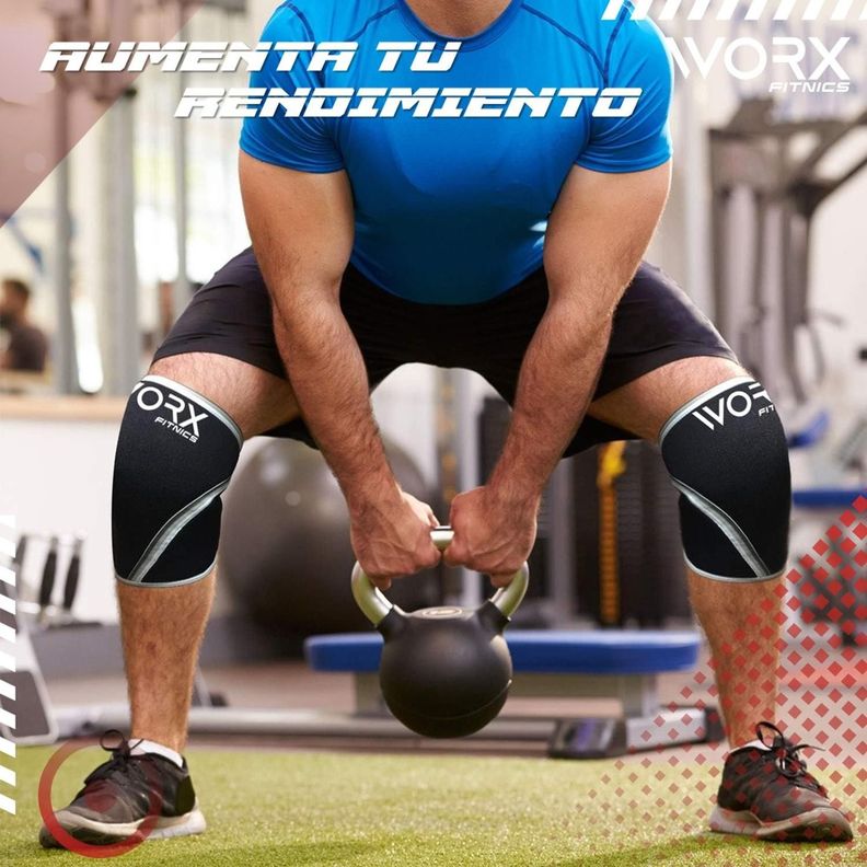 Rodillera Deportiva Worx Gym Compresion Ortopedica Neopreno negro-4