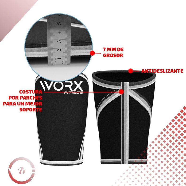 Rodillera Deportiva Worx Gym Compresion Ortopedica Neopreno negro-5