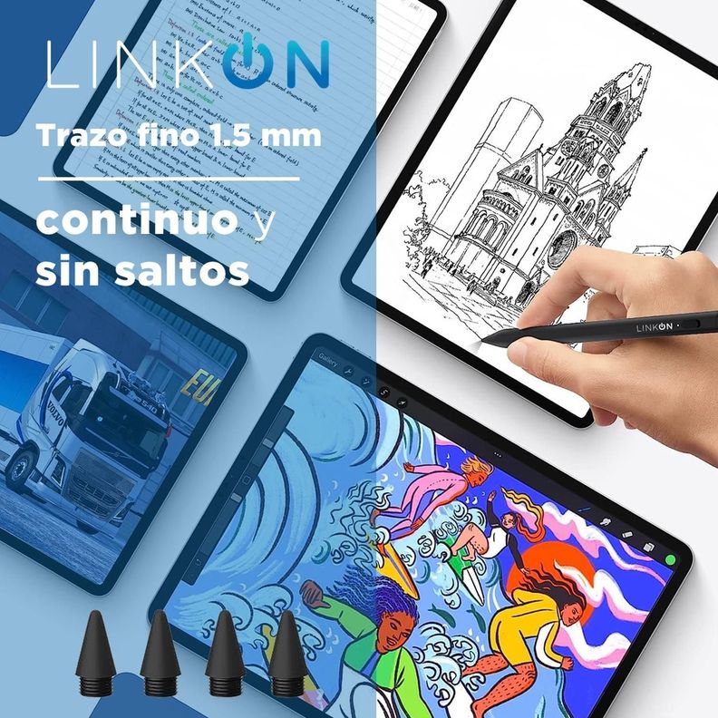 Lapiz Pencil Stylus Tactil Optico Linkon Para iPad Apple-2