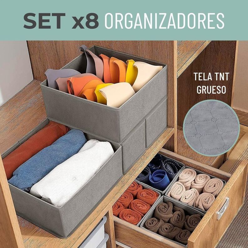 Organizador Separador Cajones Ropa Interior CasaTua Set x 8-1