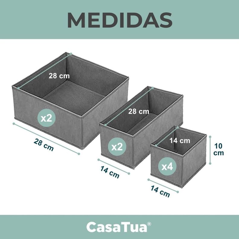 Organizador Separador Cajones Ropa Interior CasaTua Set x 8-6