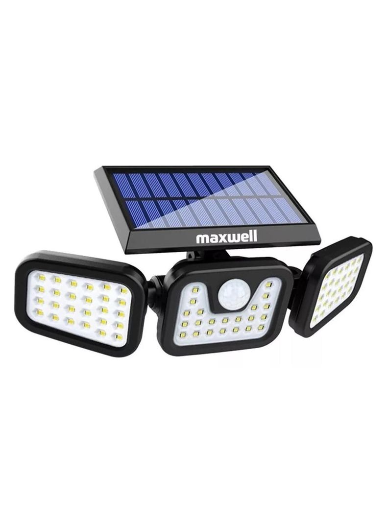 Foco Led Solar Exterior Maxwell Sensor Movimiento 3 Direcc-0