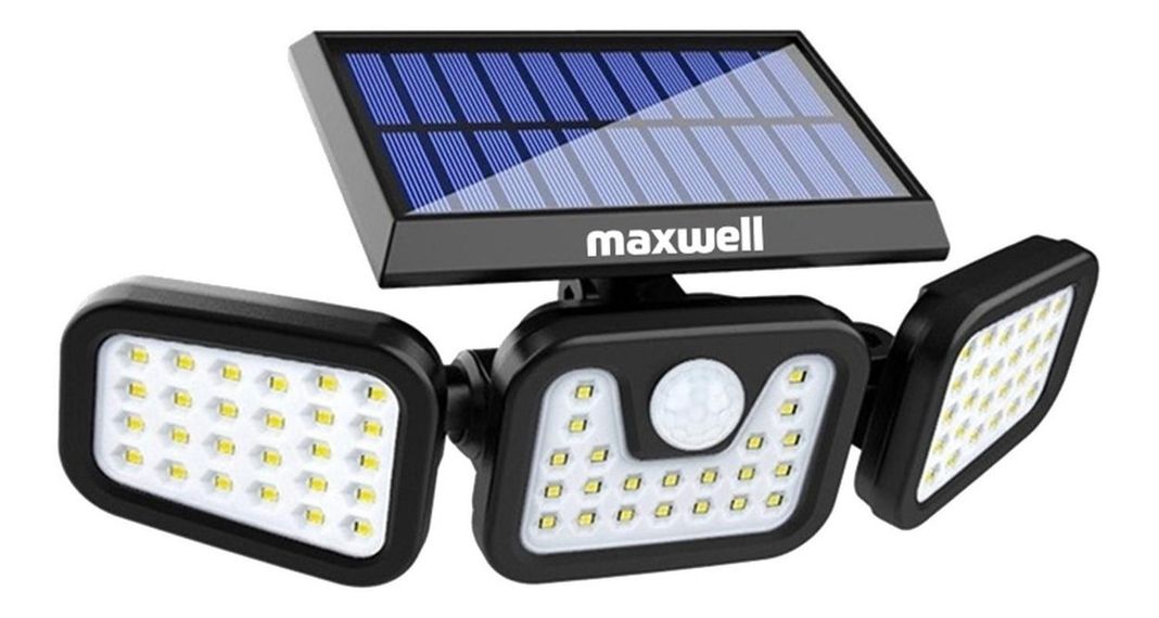 Foco Led Solar Exterior Maxwell Sensor Movimiento 3 Direcc-1