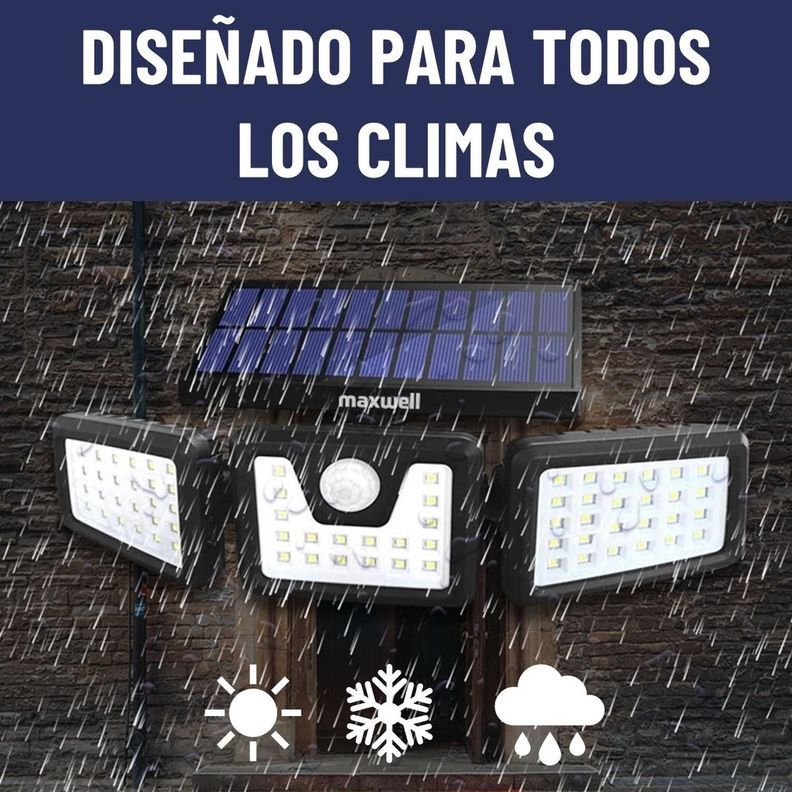 Foco Led Solar Exterior Maxwell Sensor Movimiento 3 Direcc-7