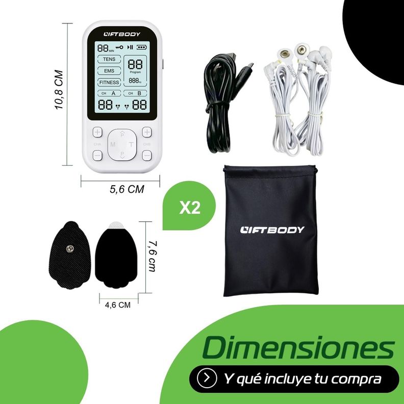 Tens Electroestimulador Liftbody Electroterapia Muscular Usb-5