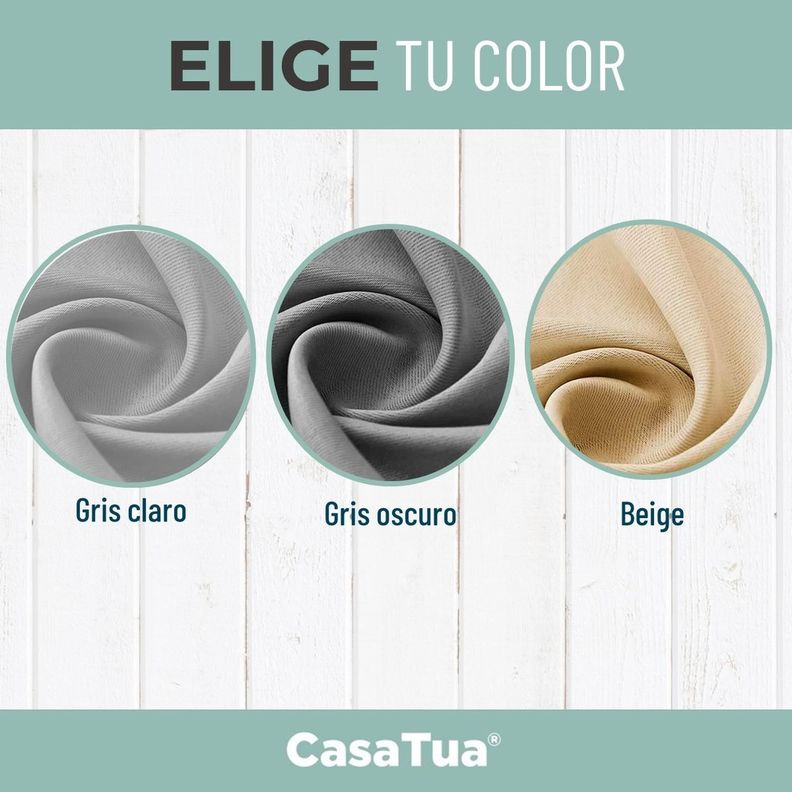 Cortina Blackout Casatua 2 Paños 140x220cm Aislante-7