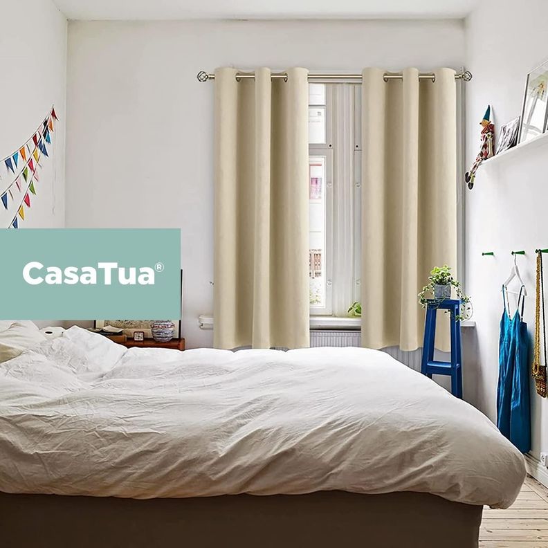 Cortina Blackout Casatua 2 Paños 140x220cm Aislante-8