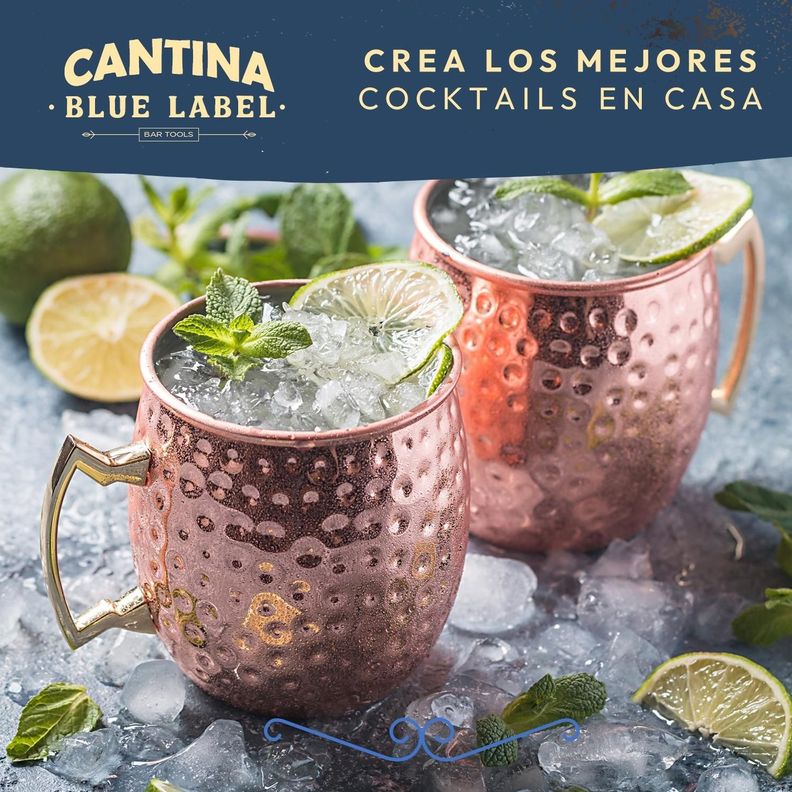 Vasos Cobre Moscow Mule Set de 2 Mugs CasaTua Coctel 500ml-6