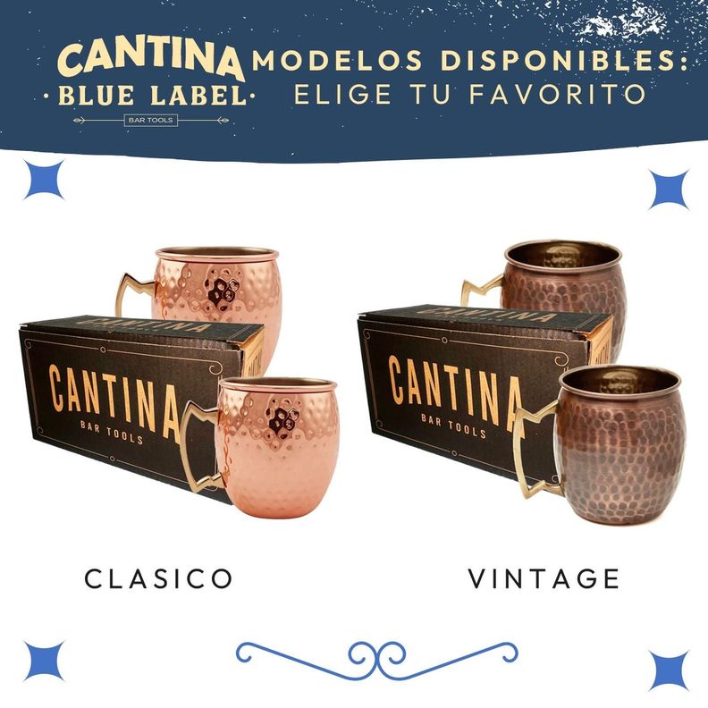 Vasos Cobre Moscow Mule Set de 2 Mugs CasaTua Coctel 500ml-7