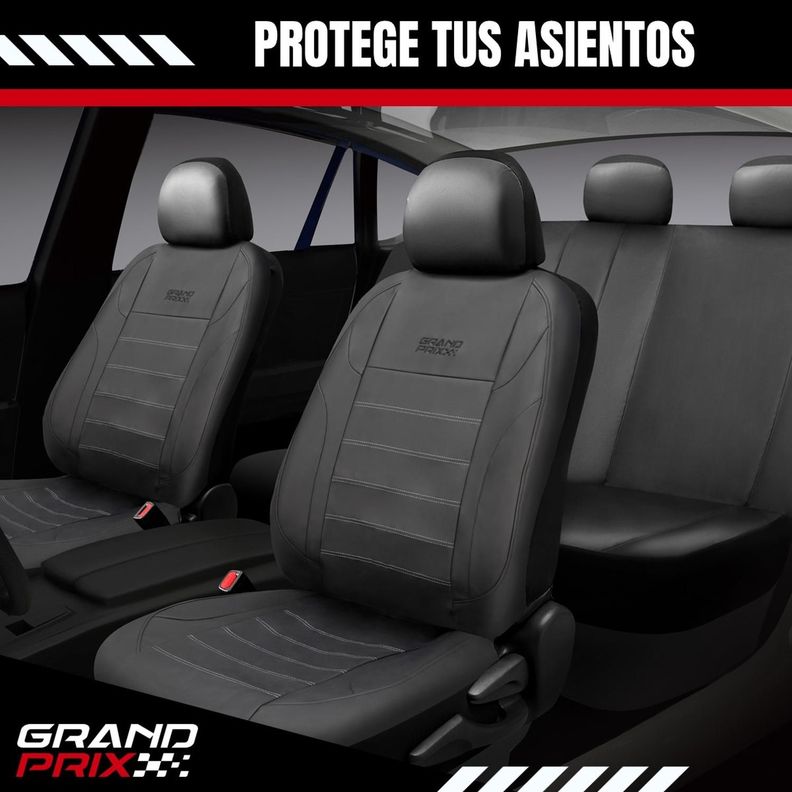 Funda Cubre Asiento para Auto Universal Ecocuero Grand Prix-1
