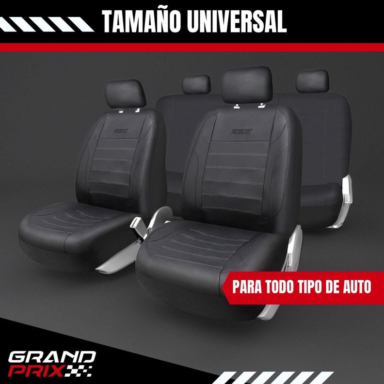 Funda Cubre Asiento para Auto Universal Ecocuero Grand Prix-3
