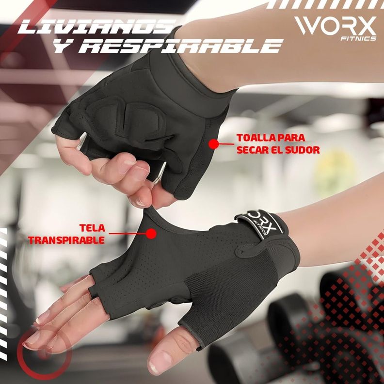 Guantes Gimnasio Entrenamiento Worx Pesas Gym-2