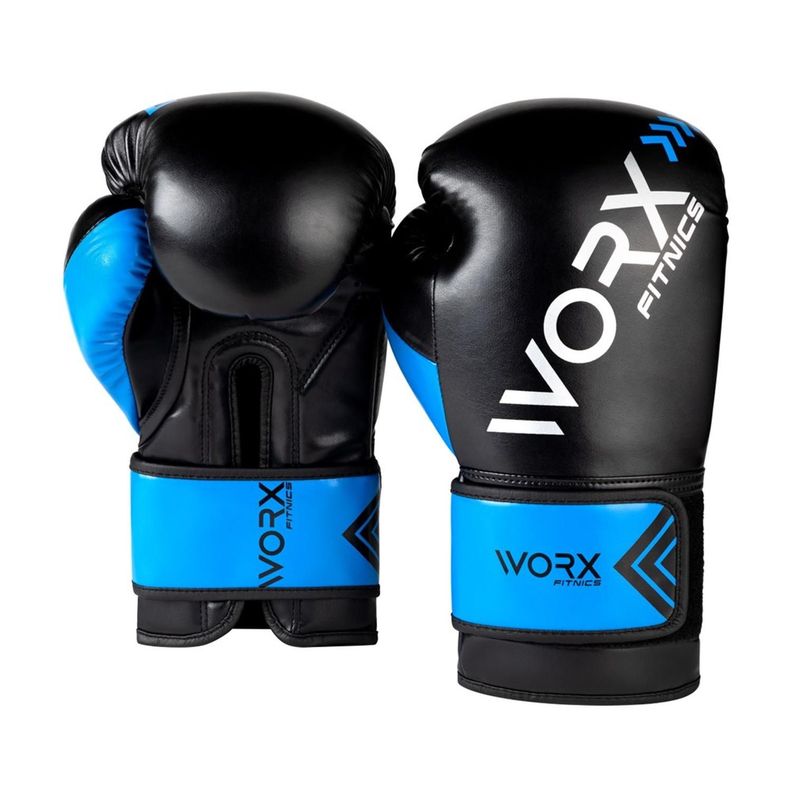 Guantes De Box Boxeo Profesional Worx azul-1