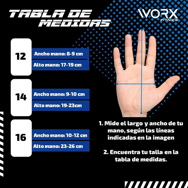 Guantes De Box Boxeo Profesional Worx azul-8