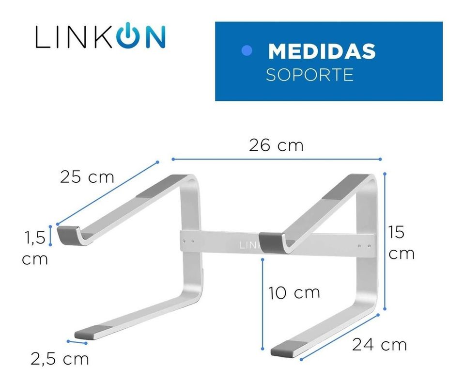 Soporte Notebook Base Aluminio Notebook Linkon-7