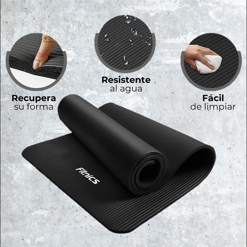 Mat Yoga Colchoneta Ejercicio Extra Grueso 15mm Bolso+Correa  rosa azul-3