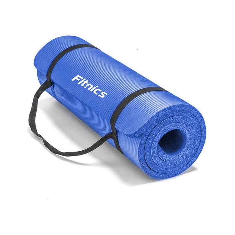 Mat Yoga Colchoneta Ejercicio Extra Grueso 15mm Bolso+Correa  rosa azul-0