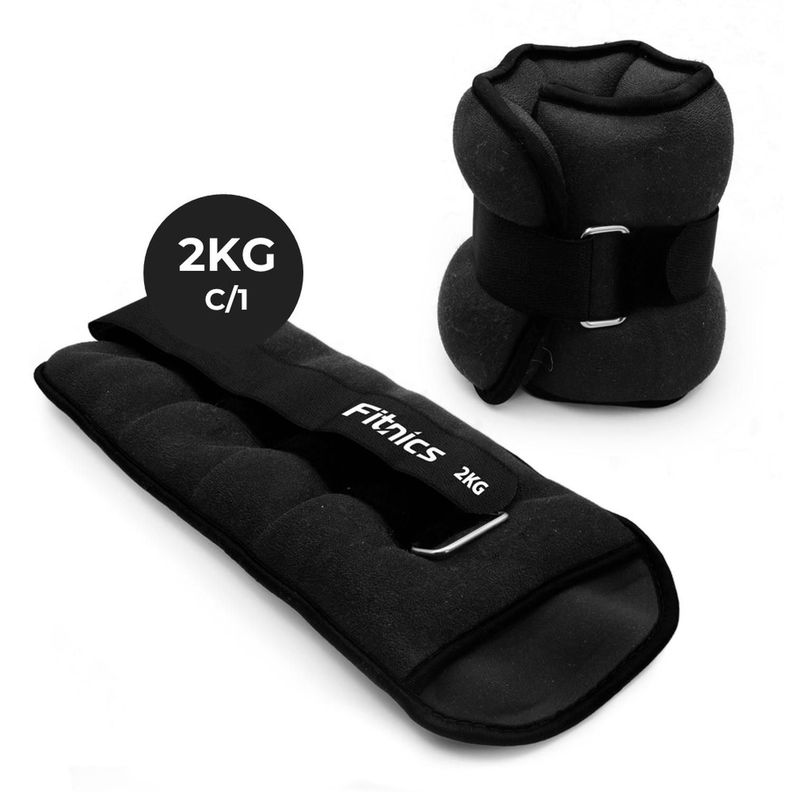 Pesas De Tobillo Muñeca Tobillera Set 2 de 2kg C/u Total 4kg-1