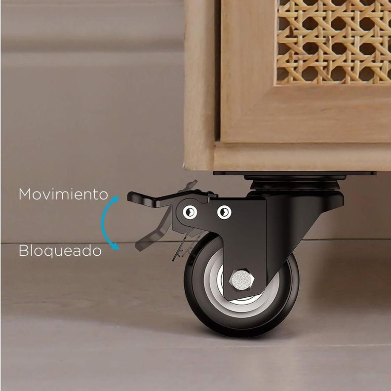 Ruedas Muebles Industriales con Freno 2" Linkon Set 4-2