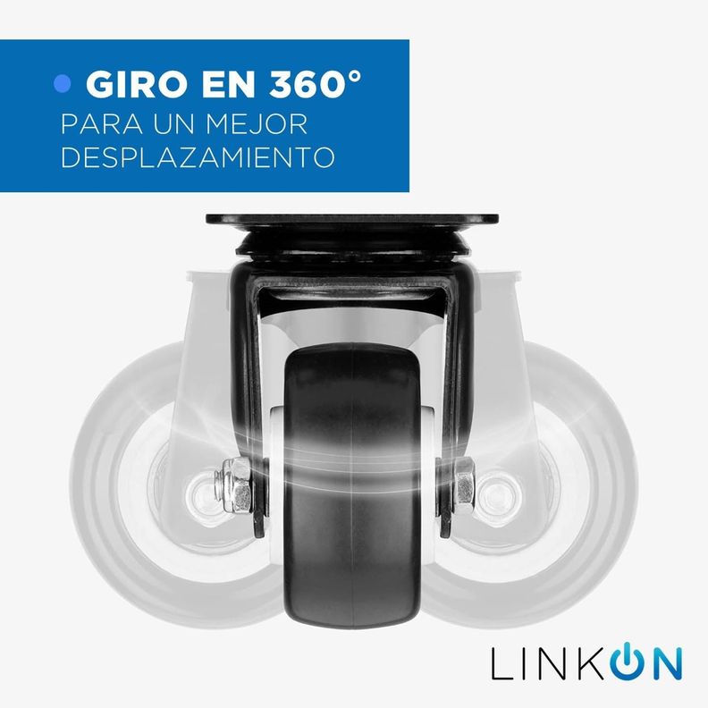 Ruedas Muebles Industriales con Freno 2" Linkon Set 4-4