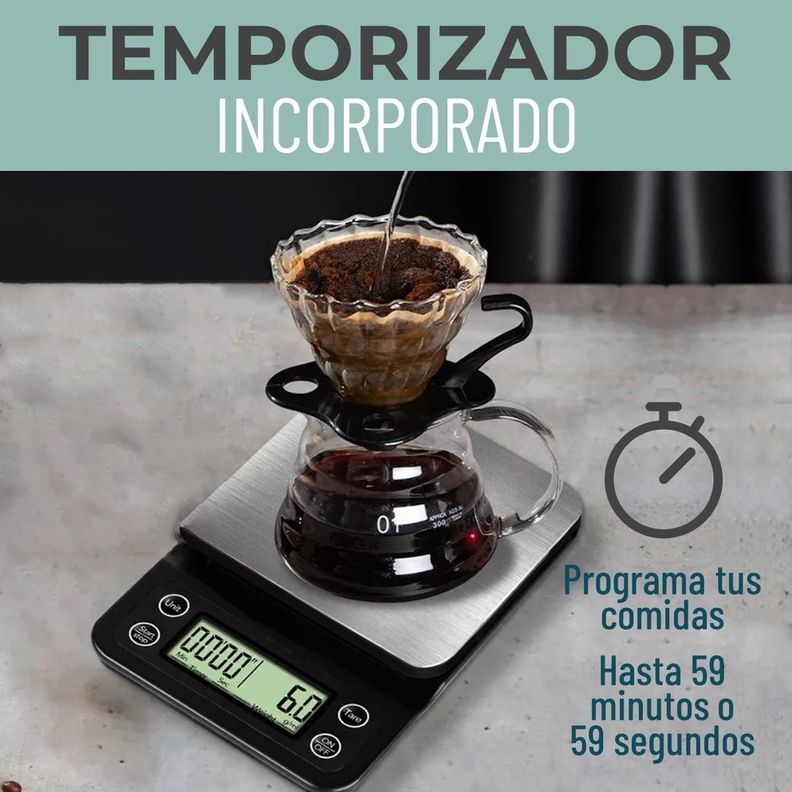 Balanza Pesa Digital Cocina Precision Medicion de 0,1g a 3Kg-3