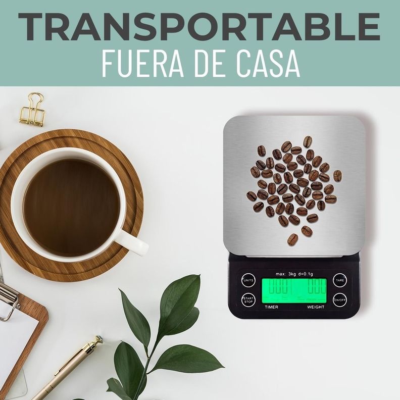 Balanza Pesa Digital Cocina Precision Medicion de 0,1g a 3Kg-5