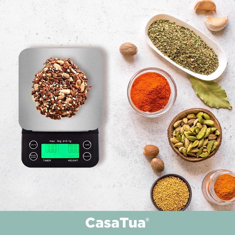 Balanza Pesa Digital Cocina Precision Medicion de 0,1g a 3Kg-8