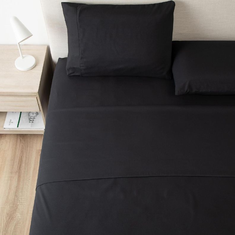 Sabanas 2 Plazas Hotel Casatua Ultra Suave + Fundas Negro