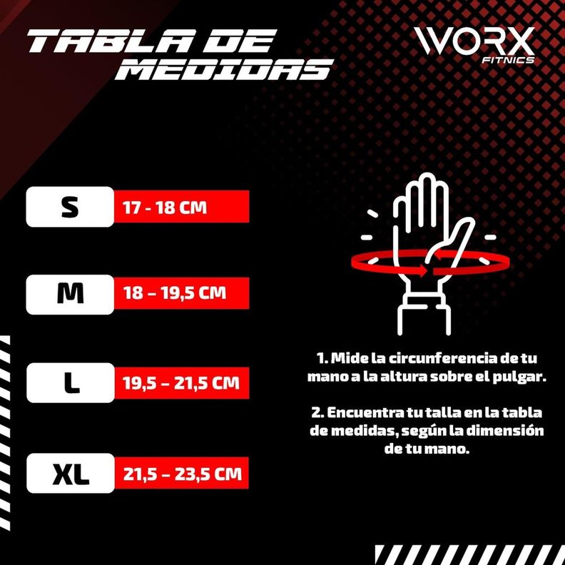 Guantes Entrenamiento Con Muñequera Worx Gimnasio Pesas Gym negro-7